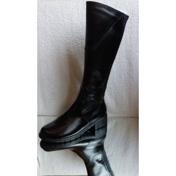 Kozaki ze skóry z szeroką cholewką 40-46 cm